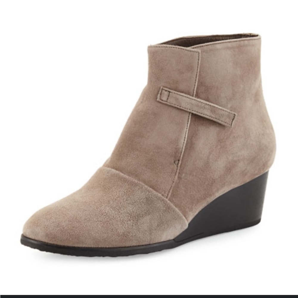COCLICO Taupe Suede Ankle Booties